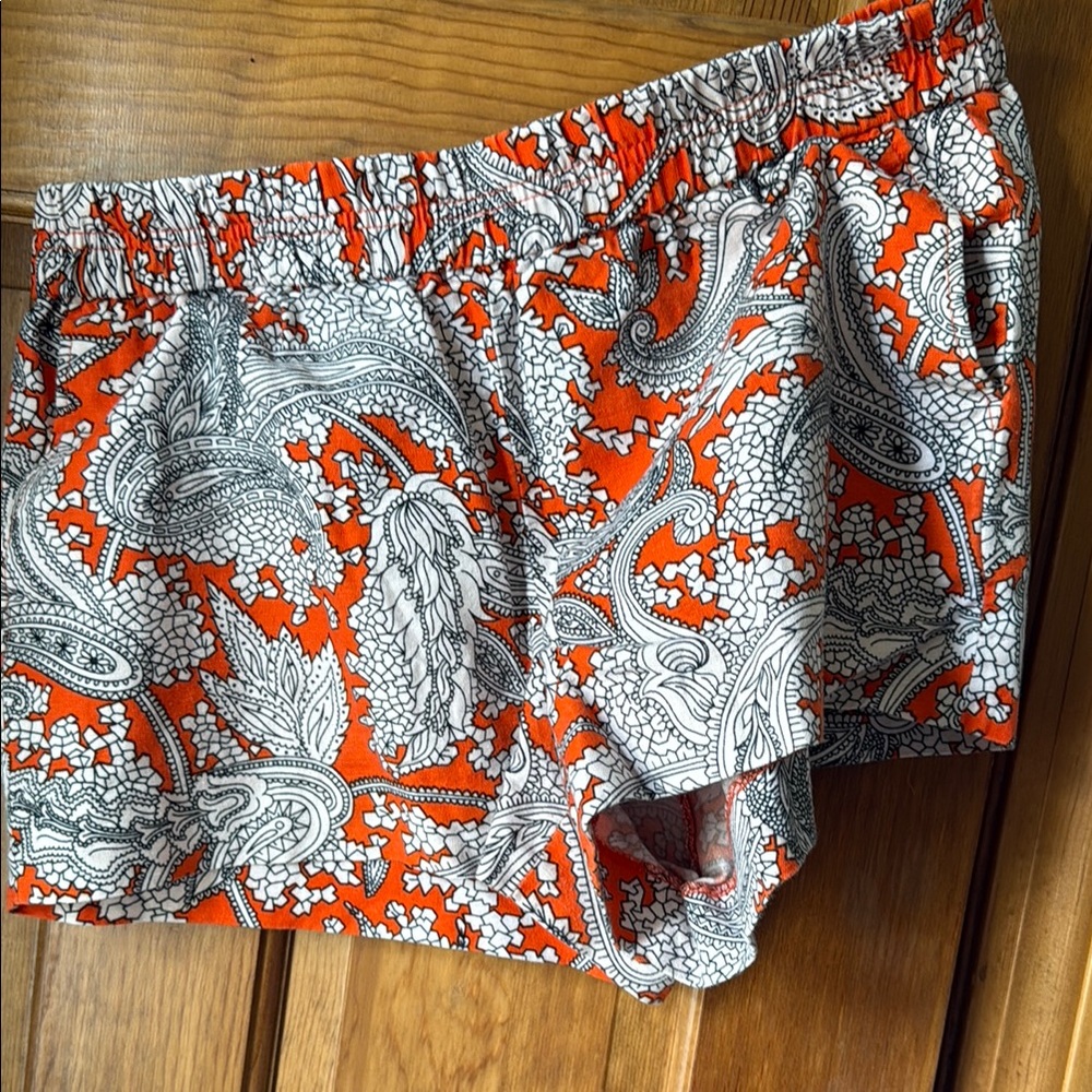 J. Crew Shorts Orange and White